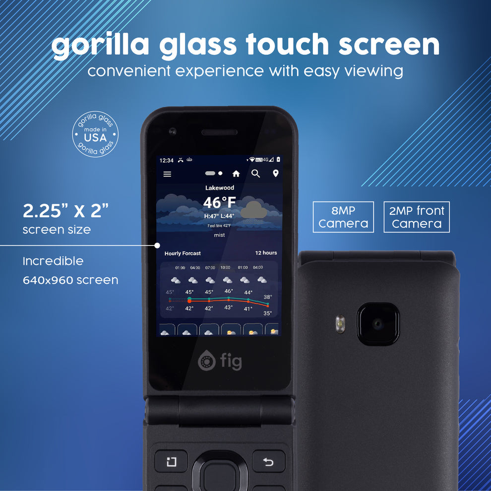 Fig Flip Mini II Kosher 4G Filp Phone - fully unlocked