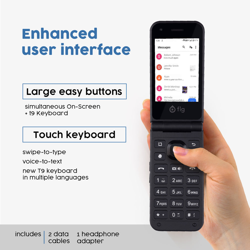 Fig Flip Mini II Kosher 4G Filp Phone - fully unlocked