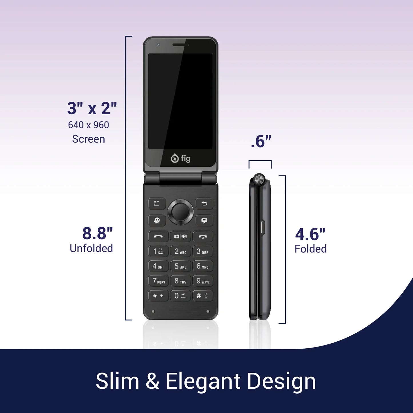 FIG Flip II Pro – Kosher 4G Flip Phone (Android Auto Edition)