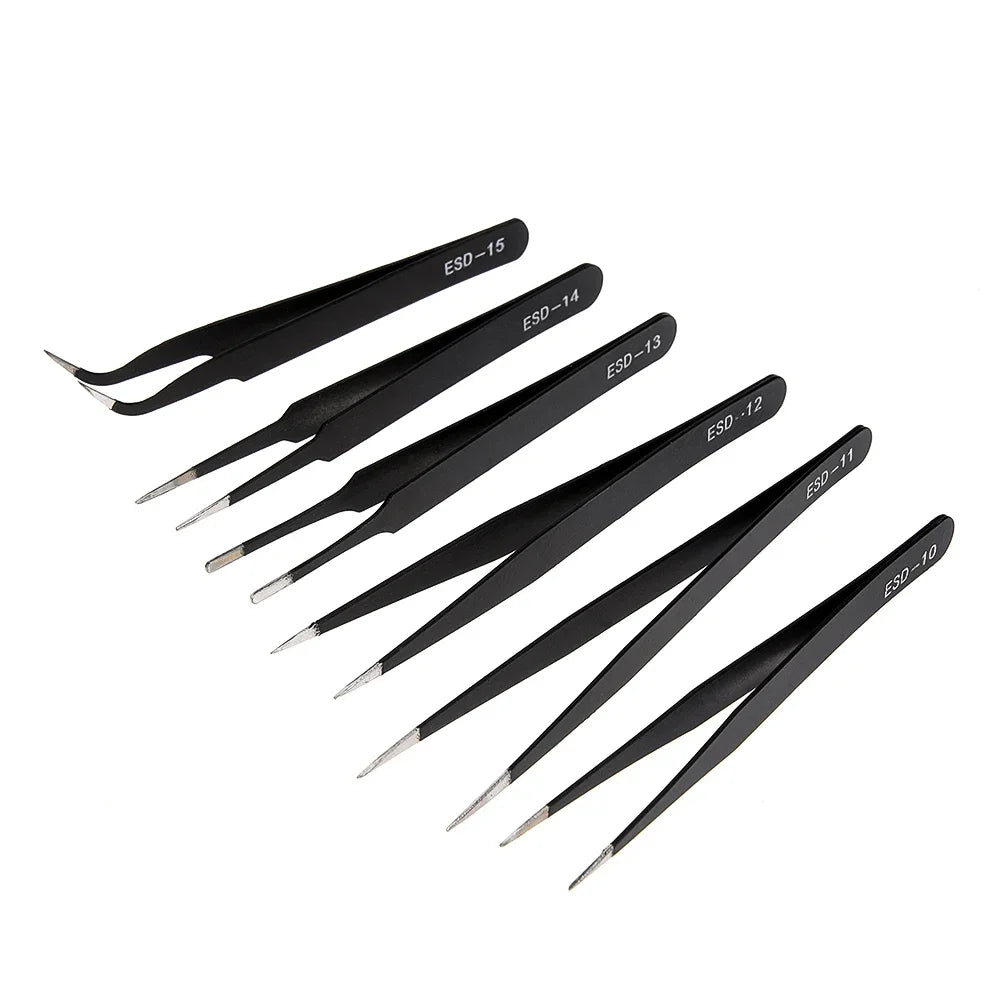 6PCS Tweezers Set ESD