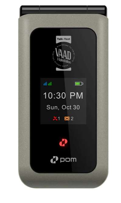 POM Classic Fully Unlocked Kosher 4G Filp Phone